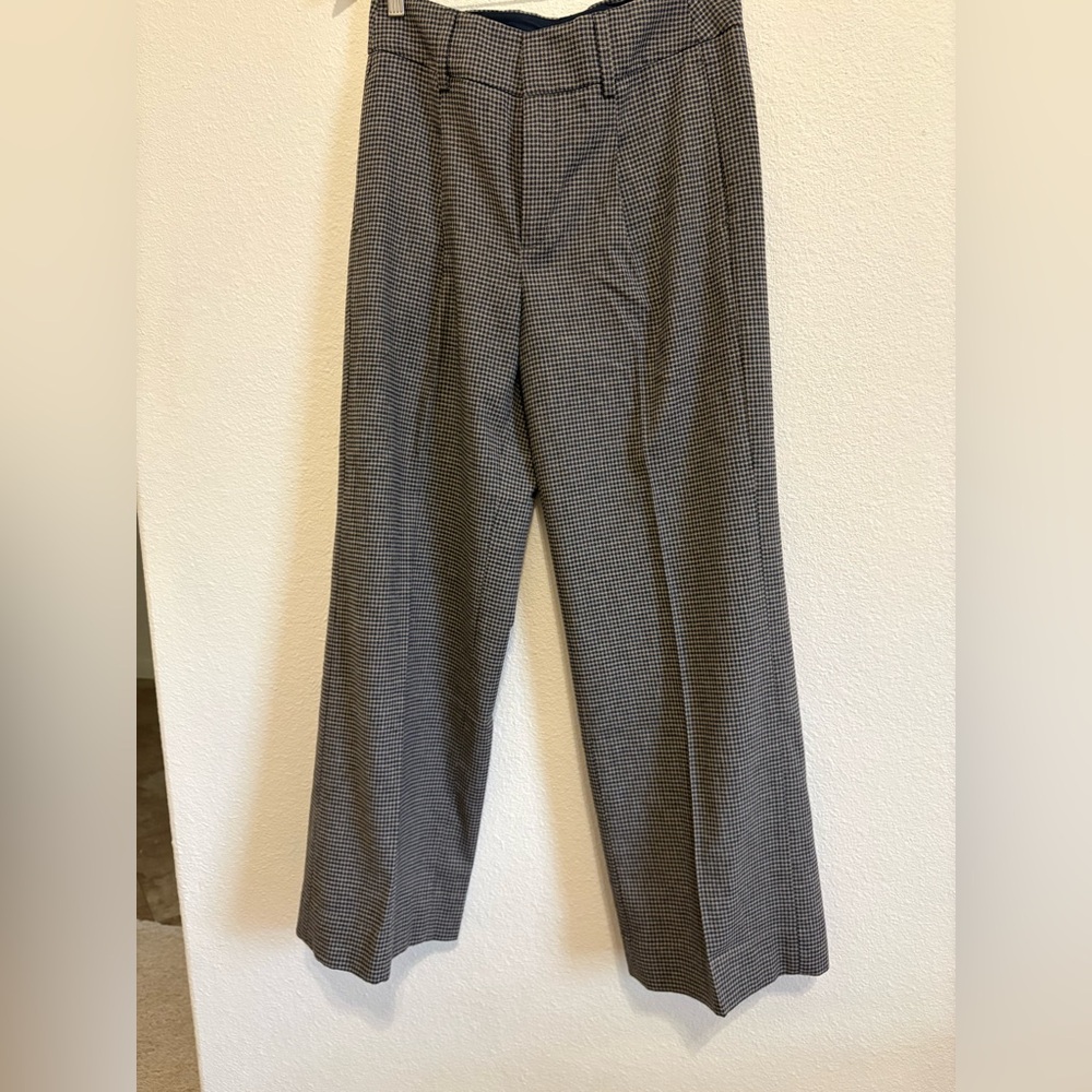 Banana Republic Navy and tan Houndstooth Pants